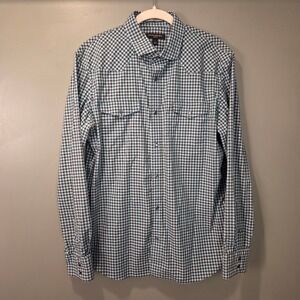 Banana Republic Men's Slim Fit Long Sleeve Button Up Shirt Size L Gingham Blue
